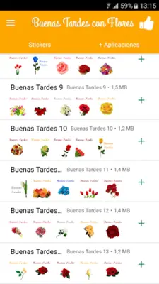 Stickers de Buenas Tardes con Flores android App screenshot 0