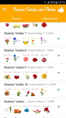 Stickers de Buenas Tardes con Flores android App screenshot 1